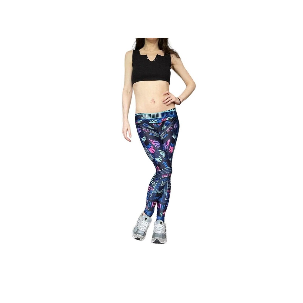 Mara Hoffman Tribal Tropical Print Legging Pants Size Medium M Multicolor 27" In